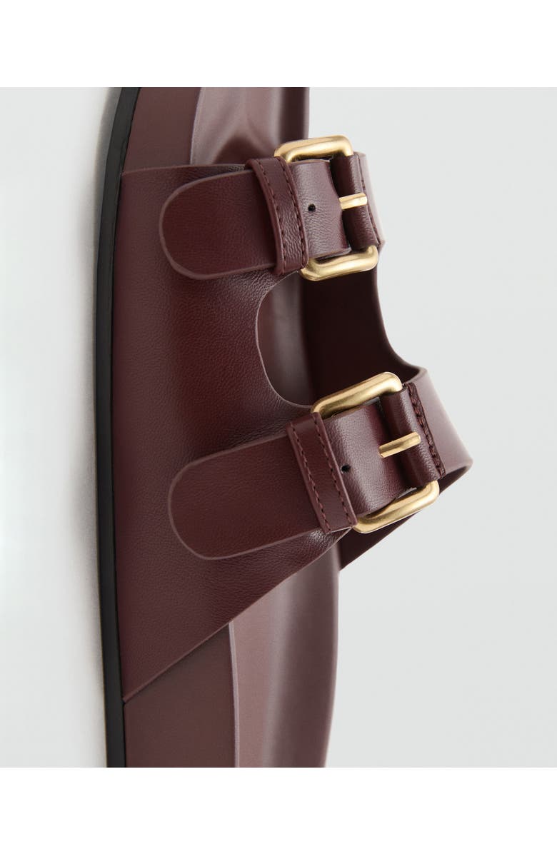 MANGO Two-Strap Sandal, Alternate, color, Burgundy