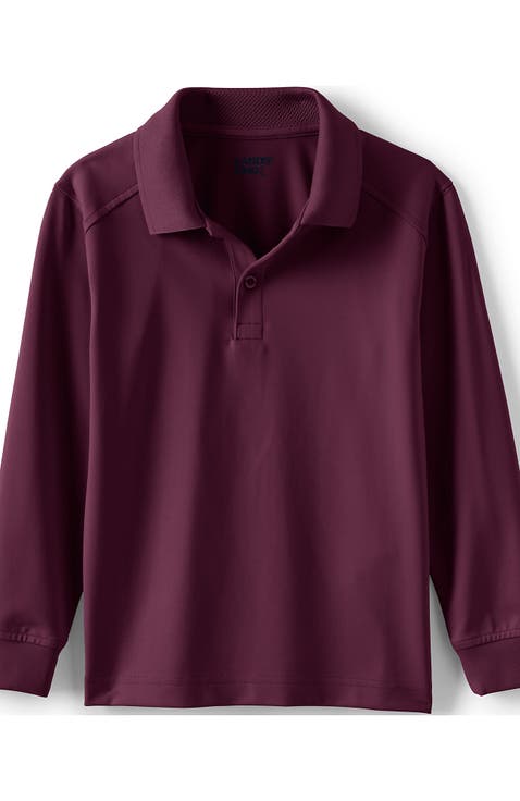 School Uniform Kids Long Sleeve Rapid Dry Polo Shirt