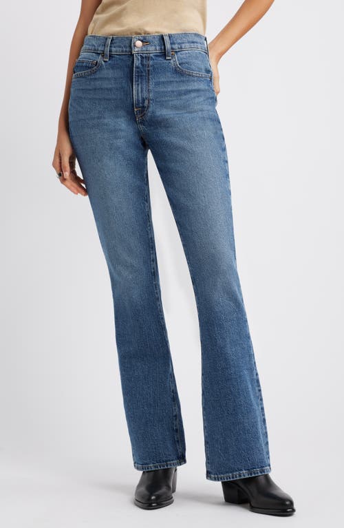 Nordstrom High Waist Flare Leg Jeans In Medium Blue Wash