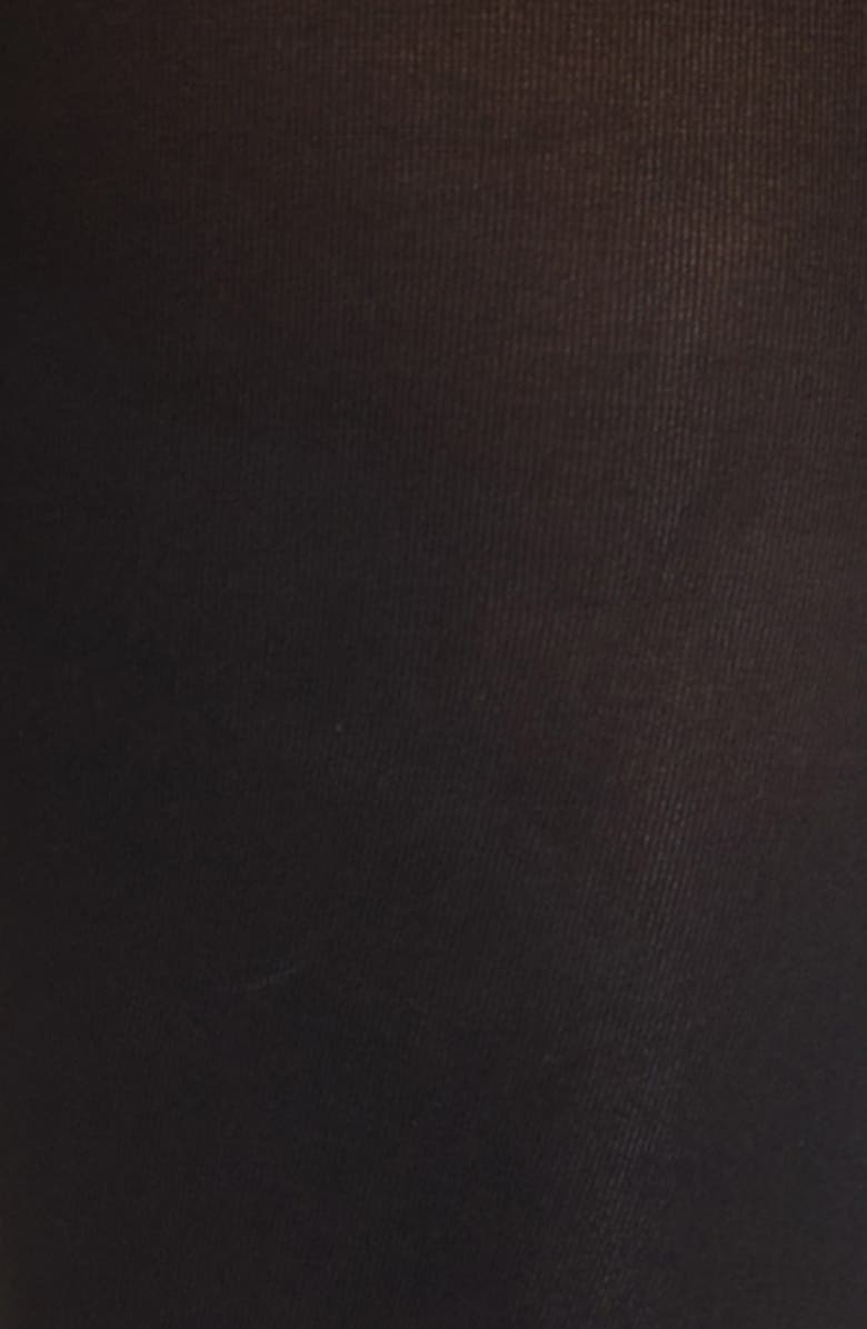 Hue Yoga Waist Opaque Tights, Alternate, color, Black