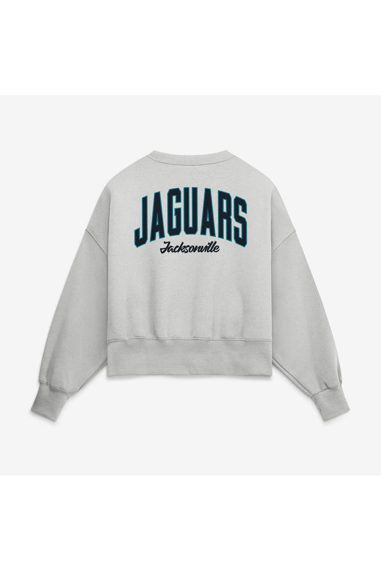 Women's Nike  Gray Jacksonville Jaguars Oversized Primetime Phoenix Fleece Sweatshirt, Alternate, color, Gray