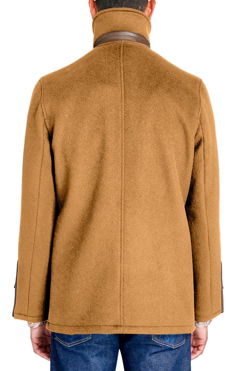 Brooklyn Brigade Tan Wool Double Breasted Peacoat, Alternate, color, Camel