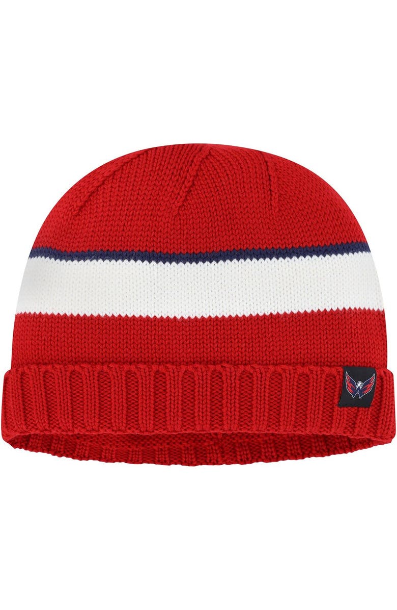 adidas Men's adidas Red Washington Capitals Fisherman Beanie, Main, color, 