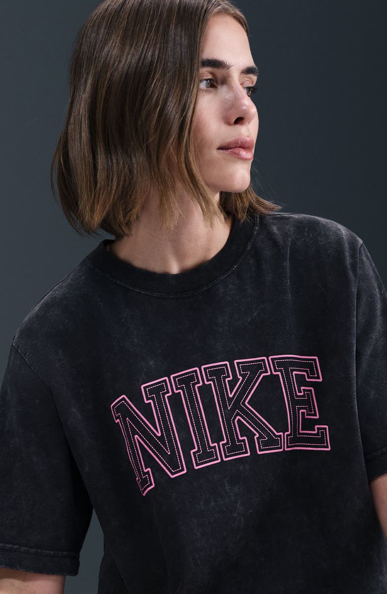 Nike Swoosh Short Sleeve T-Shirt, Alternate, color, Black