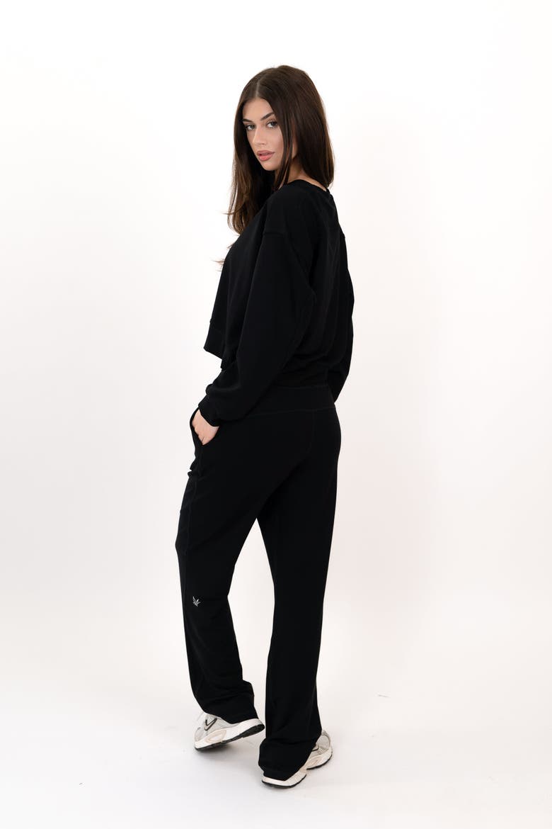 The Solace Wide Leg Sweatpant, Alternate, color, black