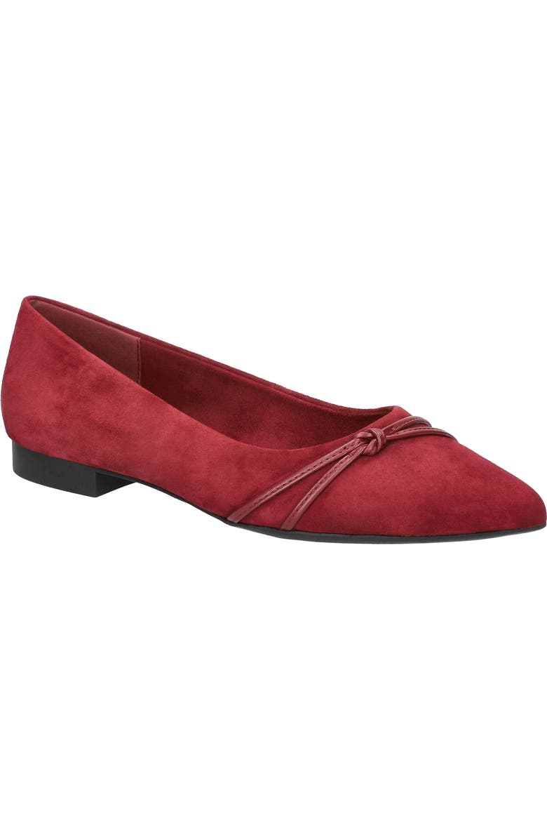 Bella Vita Rhea Ballet Flat, Main, color, Burgundy Kidsuede Leather