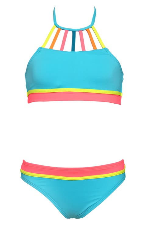 Kids' Smiles Halter Neck Two-Piece Swimsuit (Big Kid)