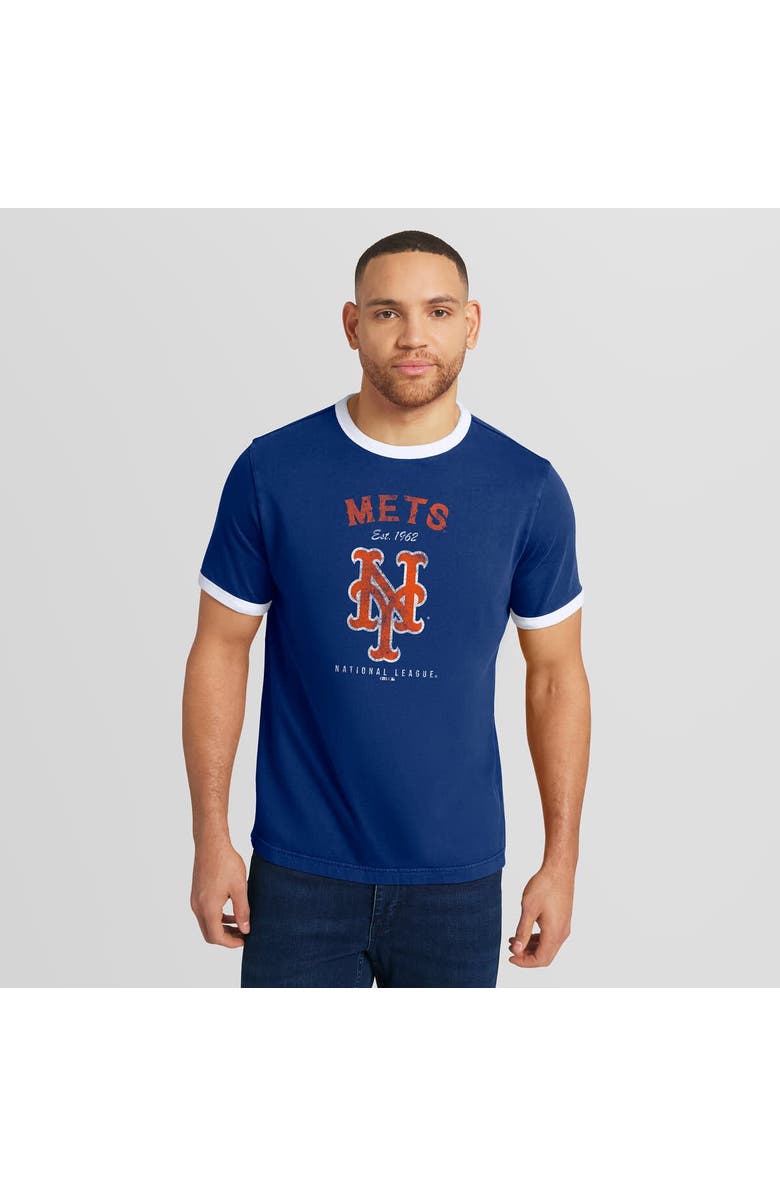 Darius Rucker Collection by Fanatics Men's Darius Rucker Collection by Fanatics Royal New York Mets Washed Ringer T-Shirt, Alternate, color, Royal