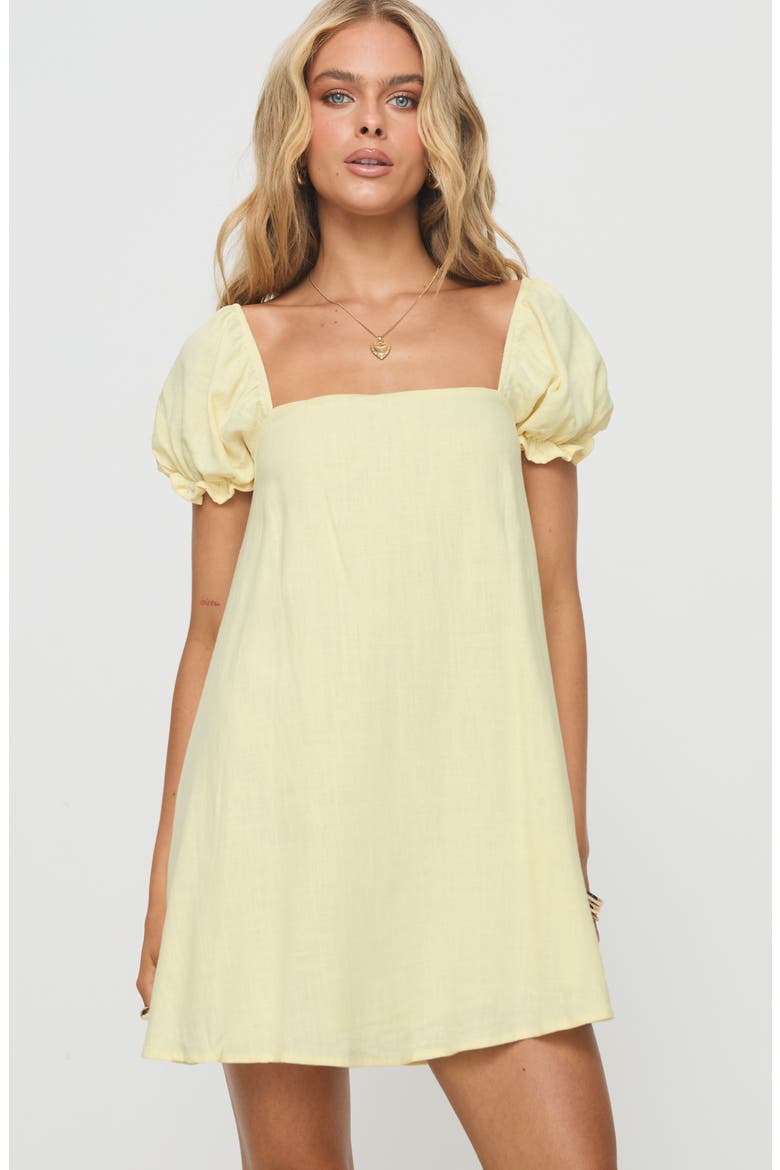 Beyond Linen Blend Minidress, Alternate, color, YELLOW