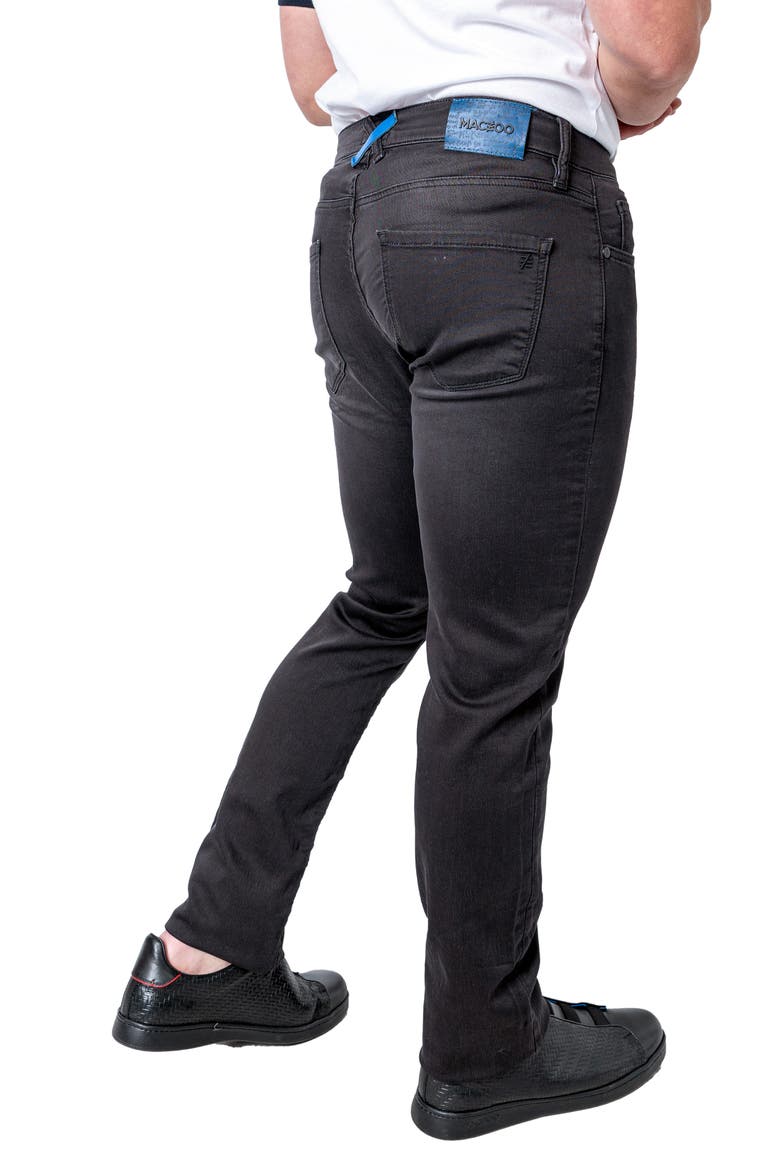 Washed Straight Leg Jeans, Alternate, color, BLACK