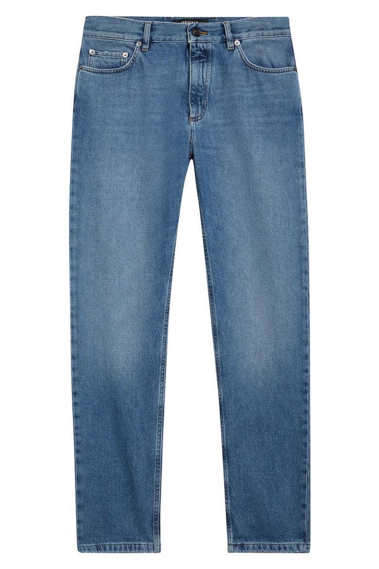 Cotton Roccia Straight Leg Jeans, Main, color, BLUE