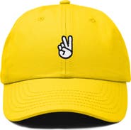 Dalix Peace Sign Embroidered Dad Hat