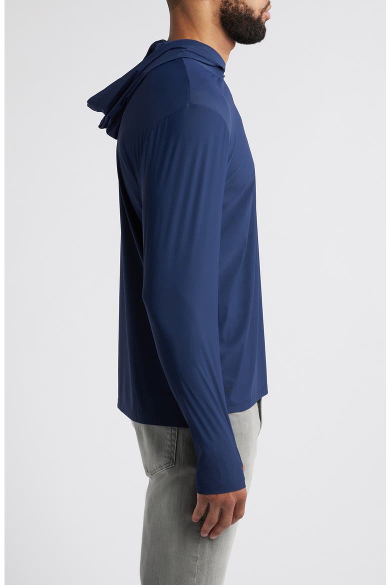 Maxwell Hooded Long Sleeve T-Shirt, Alternate, color, NAVY