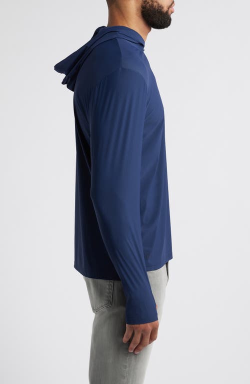 Johnnie-o Maxwell Hooded Long Sleeve T-shirt In Navy