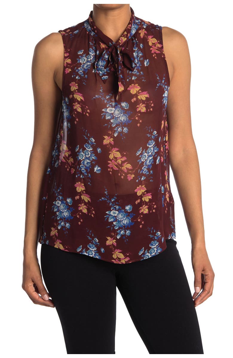 PAIGE Myra Sleeveless Floral Print Top, Main, color, Chrywdmlt
