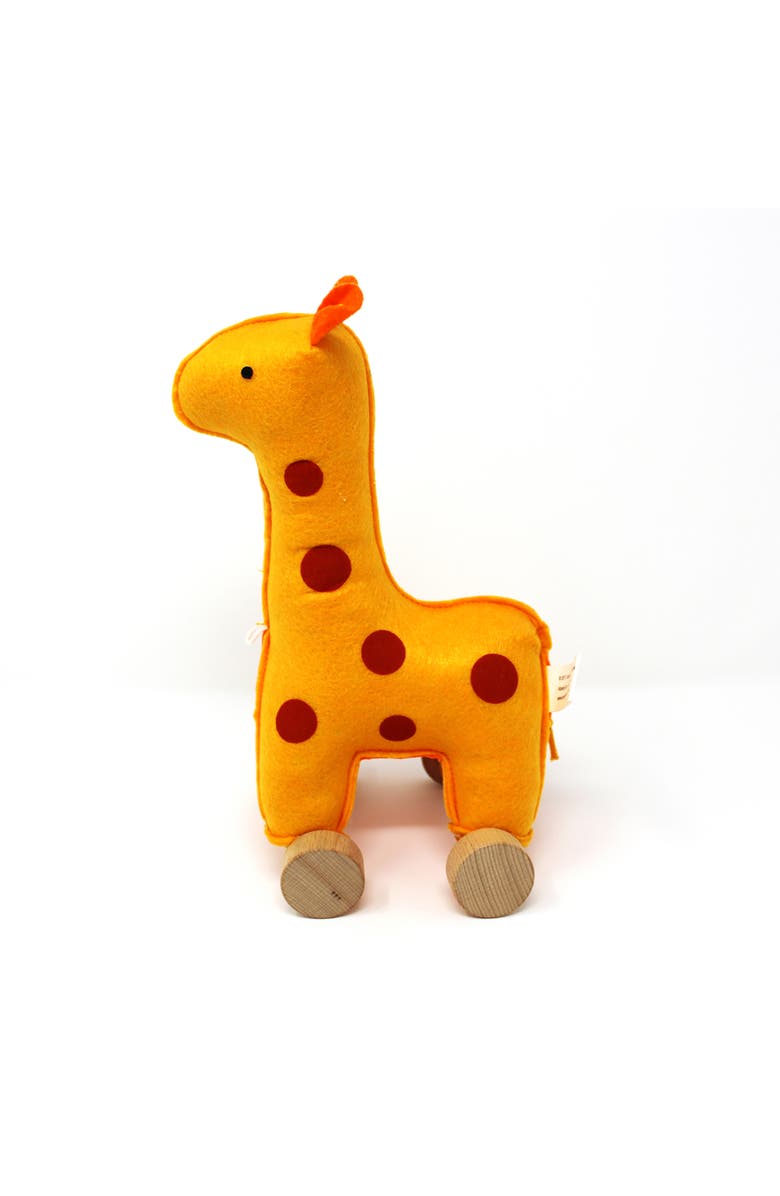 Jack Rabbit Creations Felt Rolling toy Giraffe, Alternate, color, Yellow