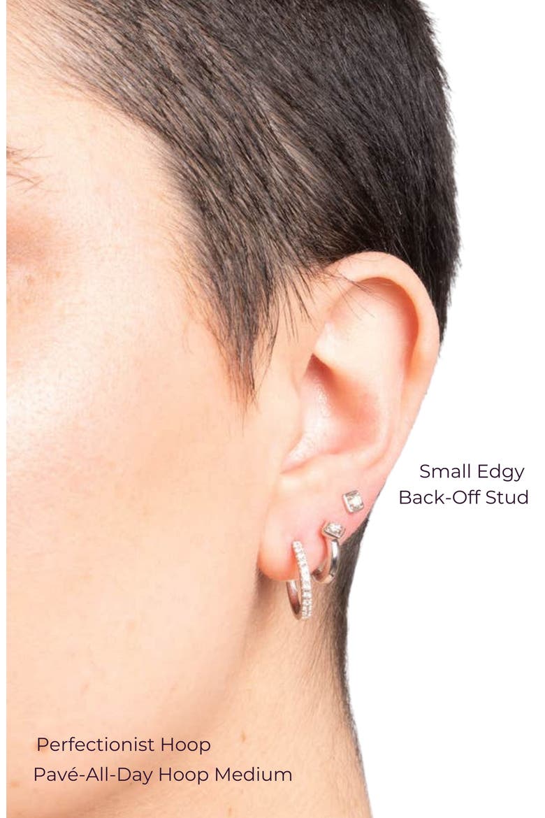 Edgy Back-Off Stud, Alternate, color, Silver
