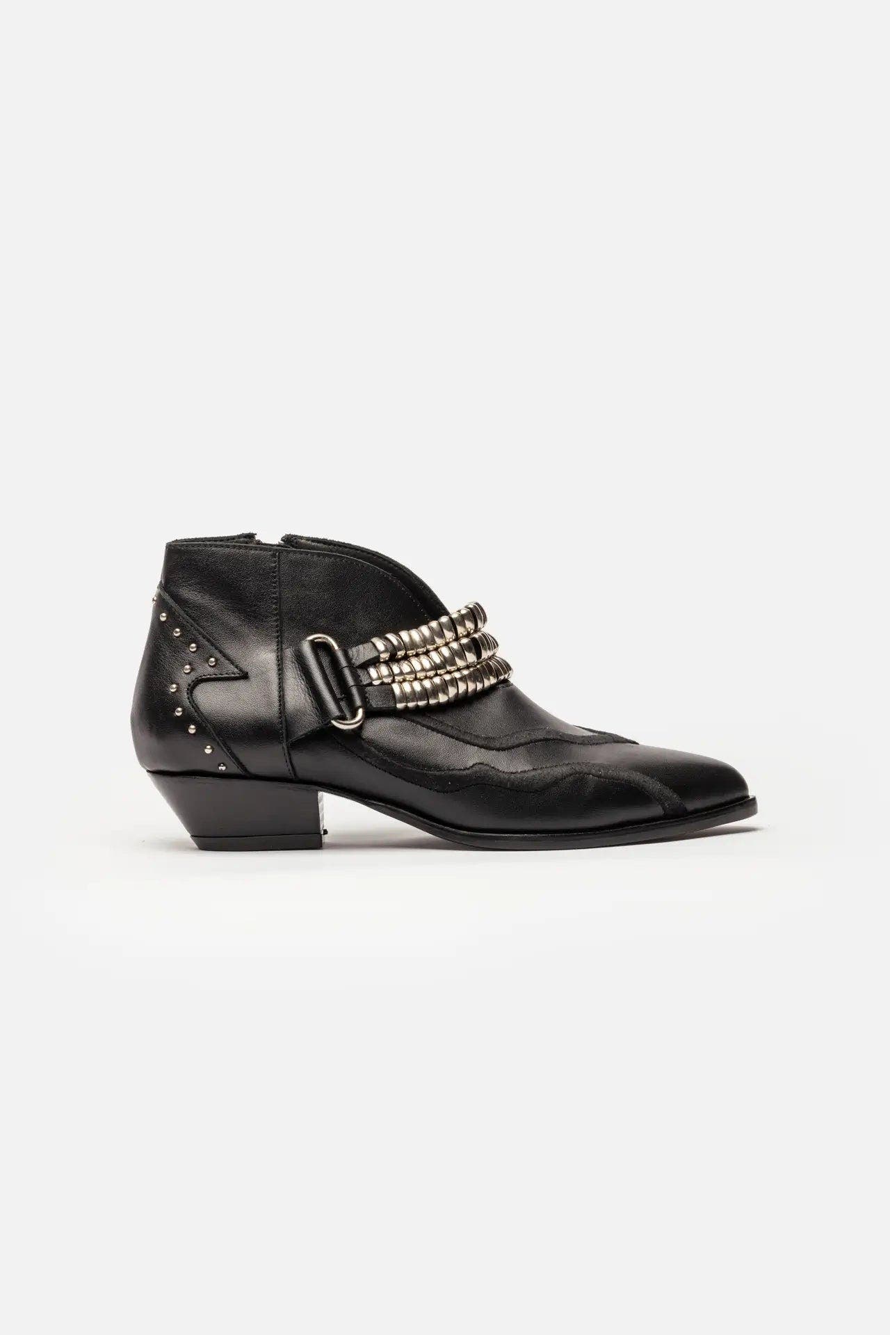 Skill before strength Bootie, Alternate, color, Black