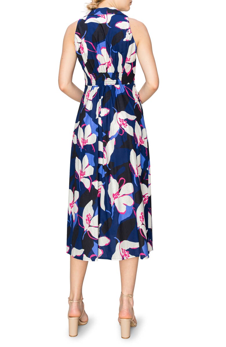 MELLODAY Floral Sleeveless Midi Shirtdress, Alternate, color,
