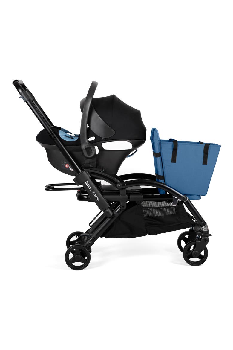 Limo Single to Double Stroller, Alternate, color, PETROL BLUE