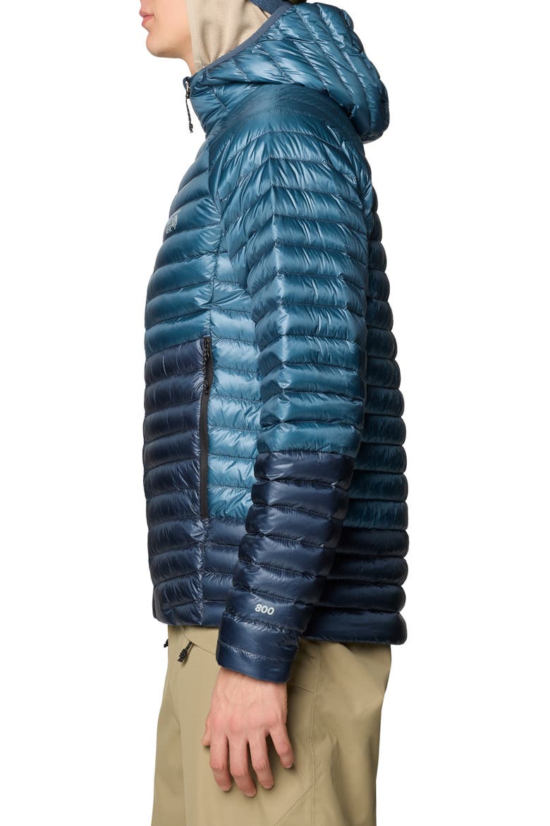 Ghost Whisperer Packable 800-Fill-Power Down Hooded Jacket, Alternate, color, ADRIATIC BLUE/ MOON BLUE