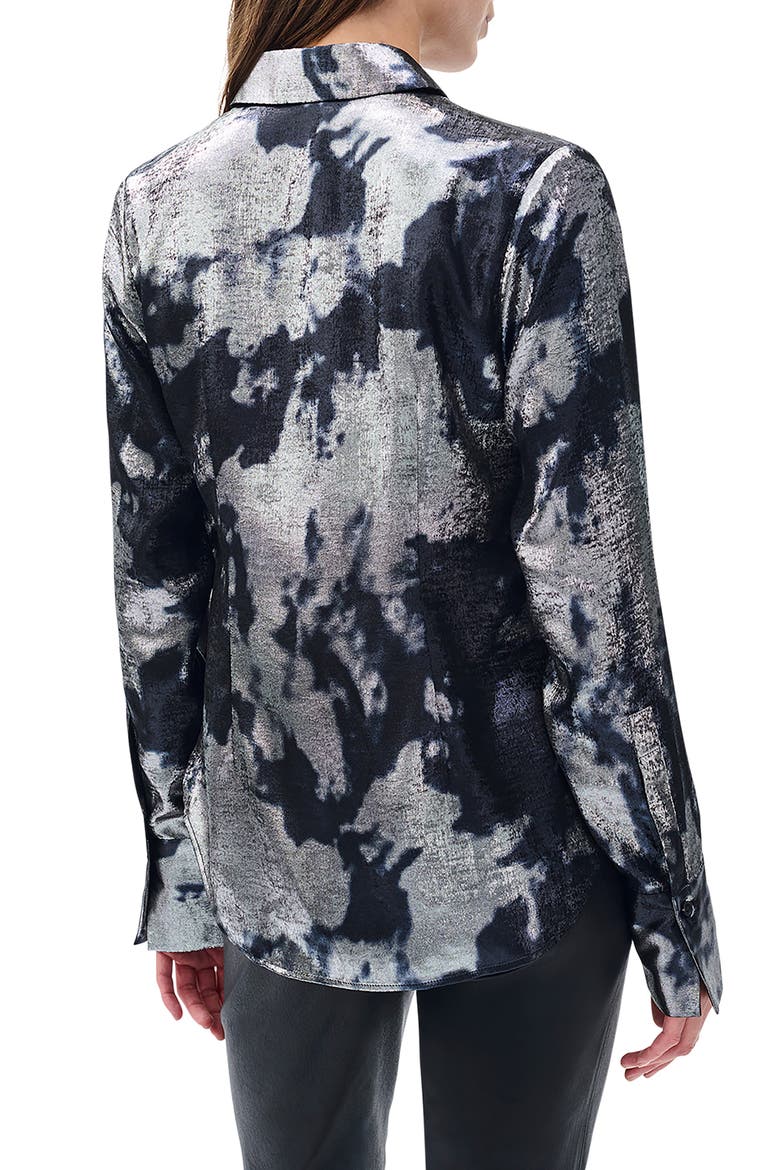 Yvette Slim Fit Button-Up Shirt, Alternate, color, SILVER MULTI