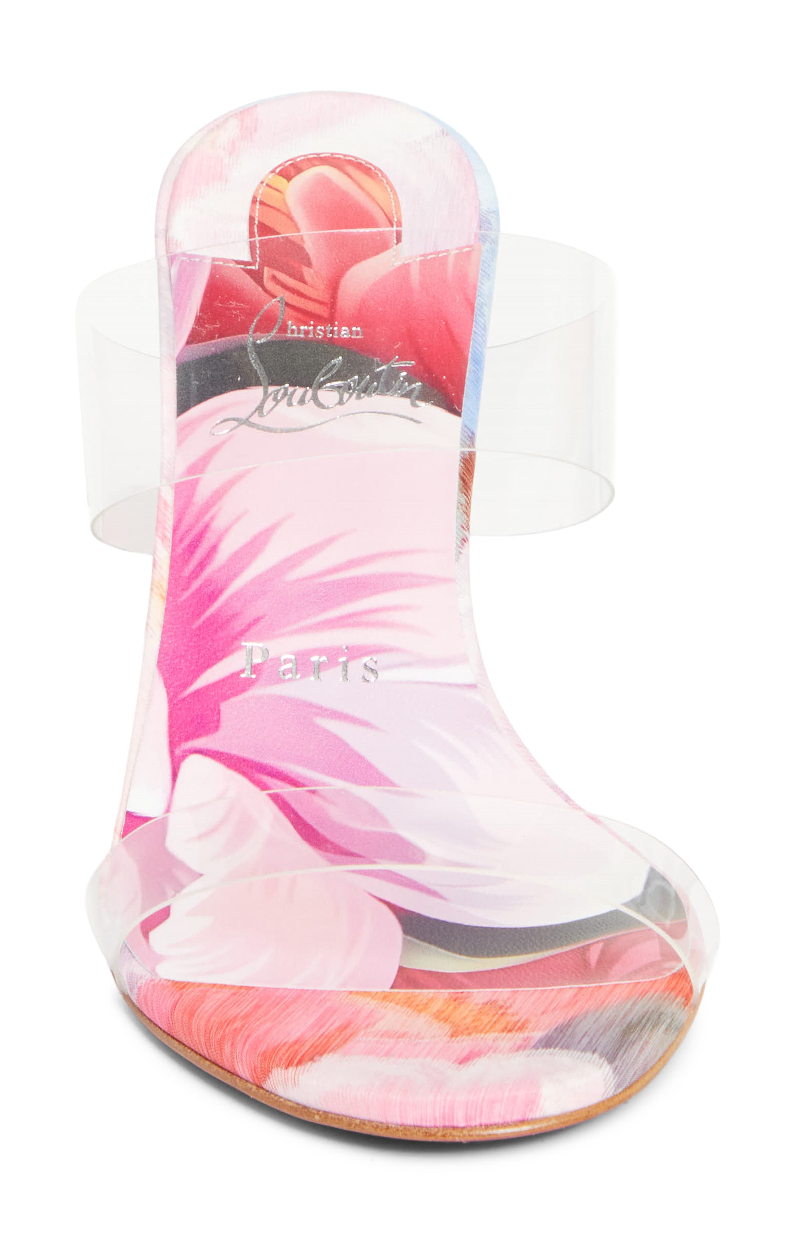 Christian Louboutin Just Nothing Slide Sandal, Alternate, color, Pink Multi