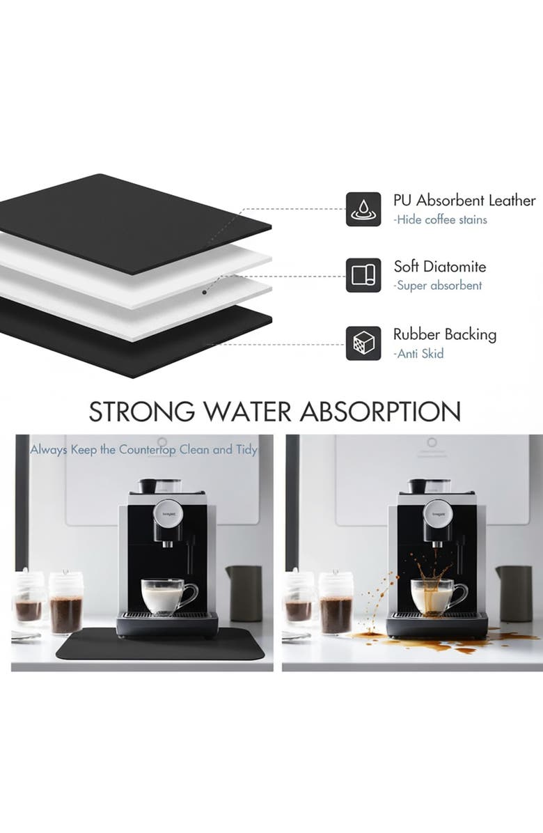 STRABELLA Large Dish Quick Drying Mat, Alternate, color, Multicolored