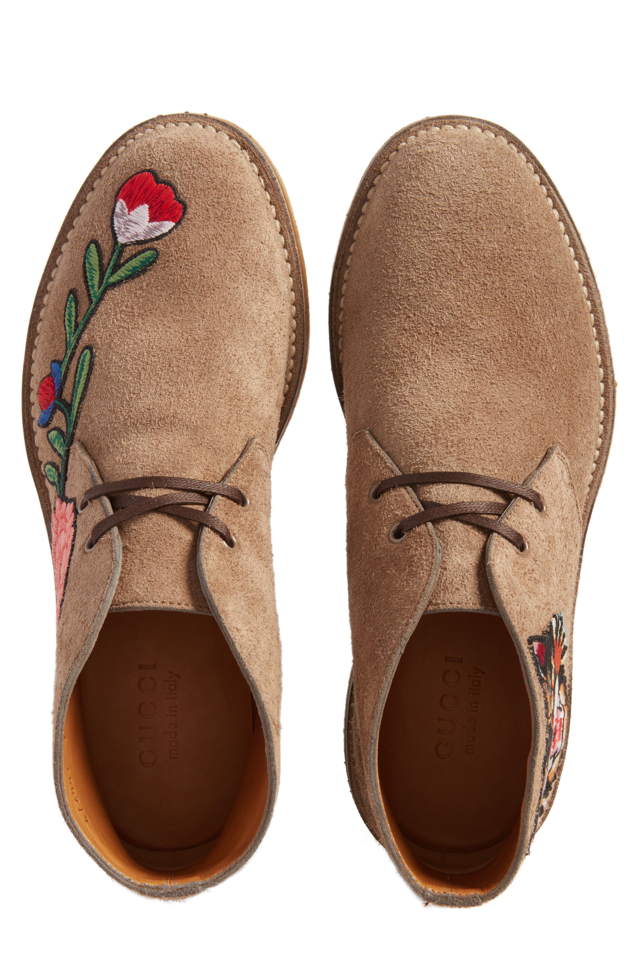 Gucci New Moreau Embroidered Chukka Boot, Alternate, color, 