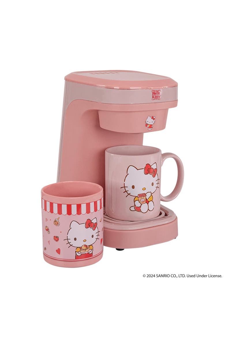 Hello Kitty Single Cup Coffee Maker Gift Set with 2 Mugs, Alternate, color, None