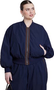 ELOQUII Nylon Track Jacket