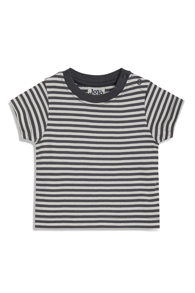 Zebra Appliqué Overalls & Stripe T-Shirt Set, Alternate, color, FAWN