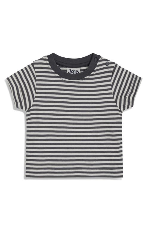 JOJO MAMAN BÉBÉ JOJO MAMAN BEBE ZEBRA APPLIQUÉ OVERALLS & STRIPE T-SHIRT SET
