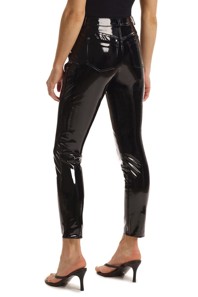 Faux Patent Leather Pants, Alternate, color, BLACK