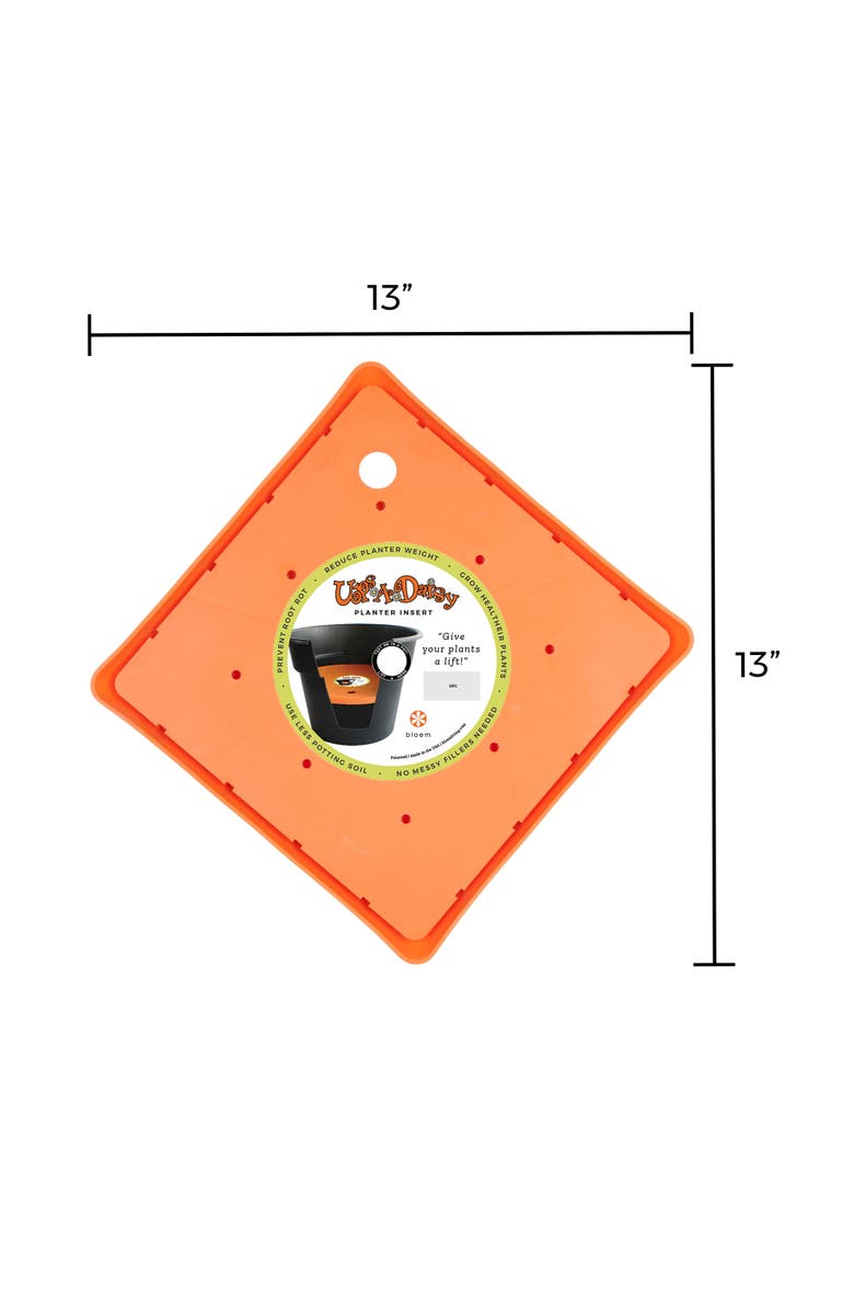 Bloem Upsadaisy Square Planter Insert, Alternate, color, Orange