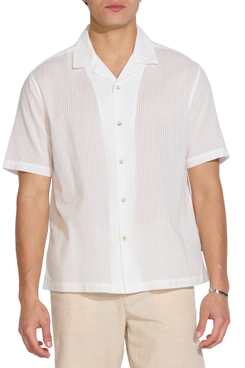 Jacquard Resort Shirt, Main, color, WHITE