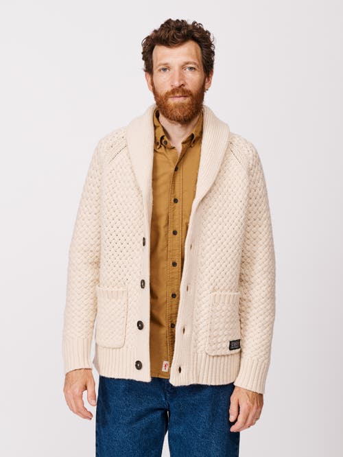 Aubin Frampton Shawl Cardigan Sweater In Sand