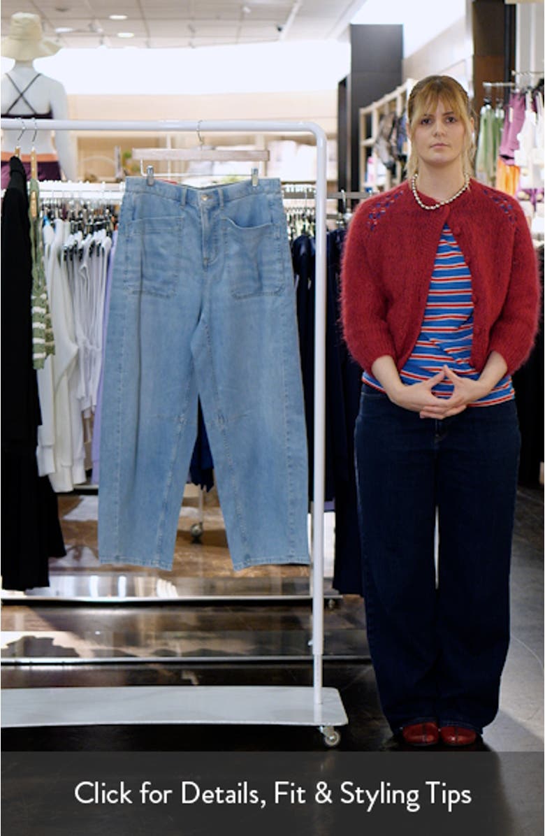 Lightweight High Waist Barrel Leg Jeans, sales video thumbnail