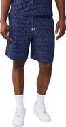 True Religion Logo Jacquard Terry Cloth Shorts