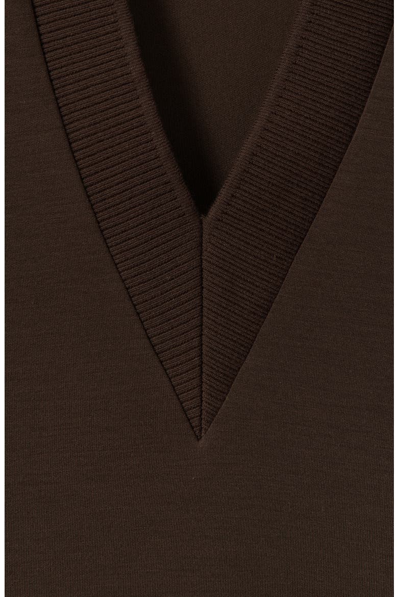 Bernie Johnny Collar Sweatshirt, Alternate, color, CHOCOLATE
