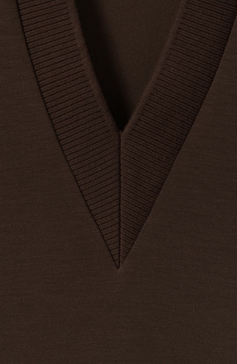 Reiss Bernie Johnny Collar Sweatshirt, Alternate, color, Chocolate