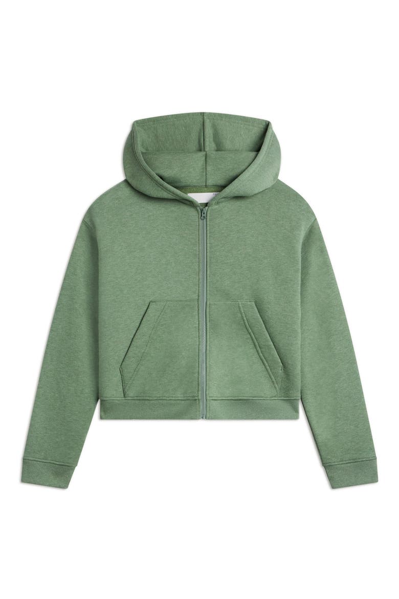 Full Zip Hoodie, Alternate, color, HEATHER OLIVINE