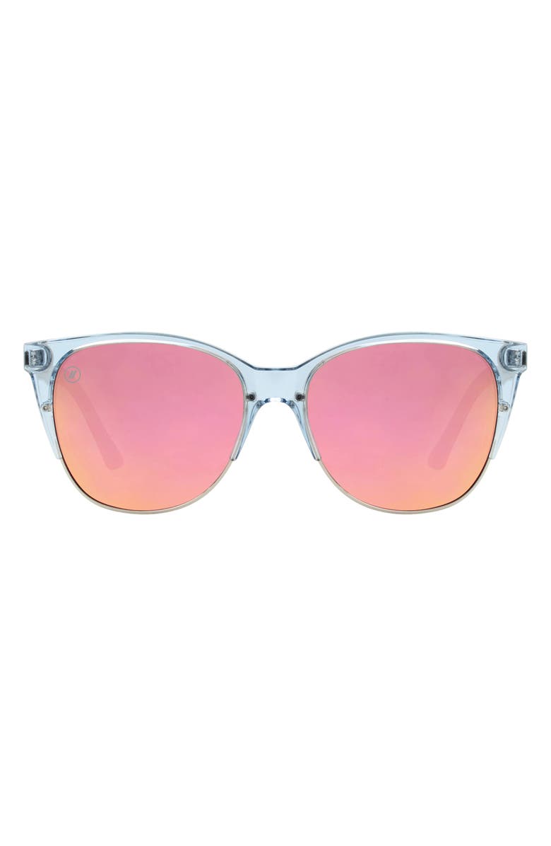 Blenders Eyewear 57mm Starlet Polarized Cat Eye Sunglasses, Main, color, Sky Mistress