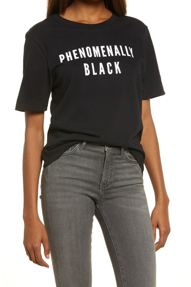 Phenomenally Black Graphic Tee, Main, color, BLACK