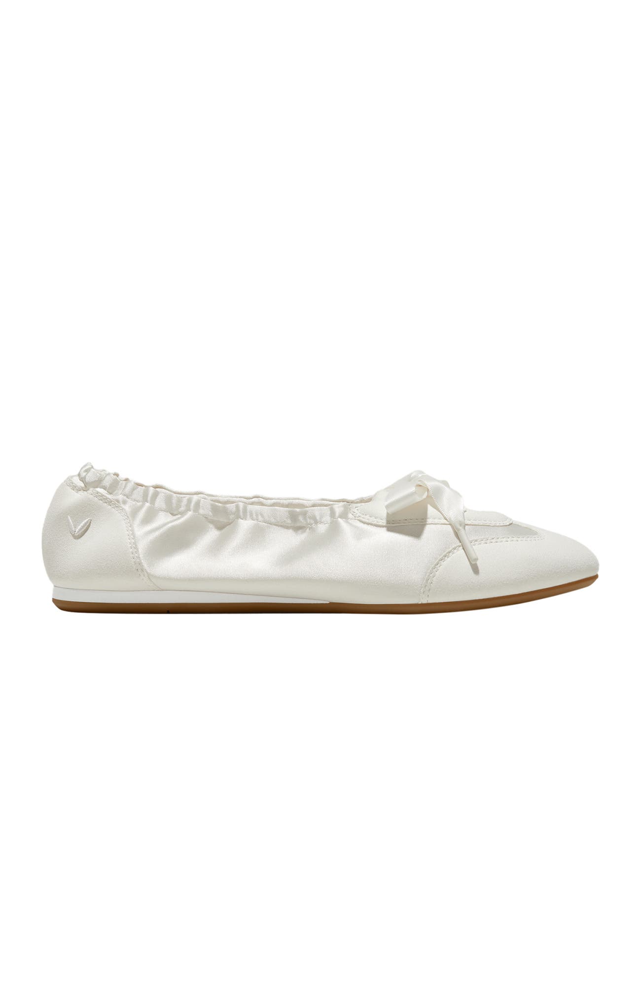 Yanka Round-Toe Satin Sneakerina, Alternate, color, Light Gold