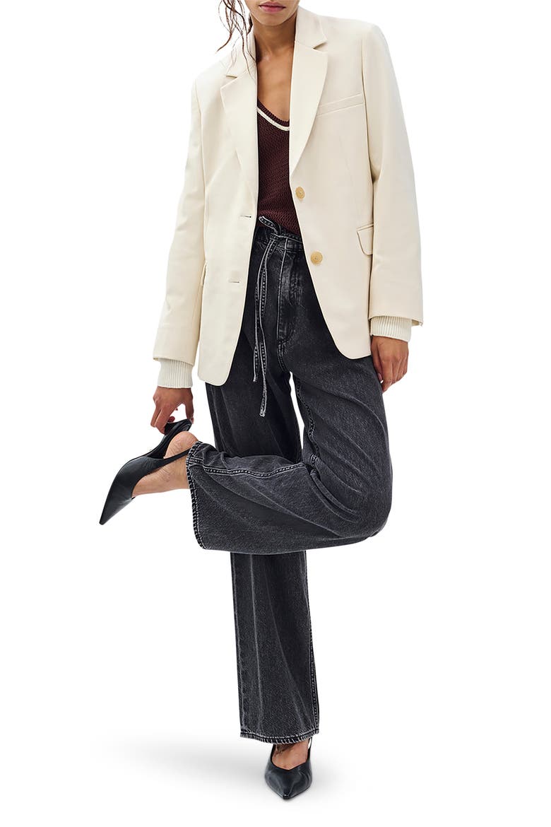 Featherweight Phoebe Drawstring Wide Leg Jeans, Alternate, color, ANGLIQUE