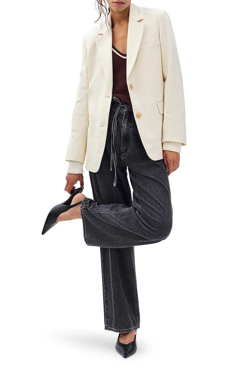 rag & bone Featherweight Phoebe Drawstring Wide Leg Jeans, Alternate, color, Anglique