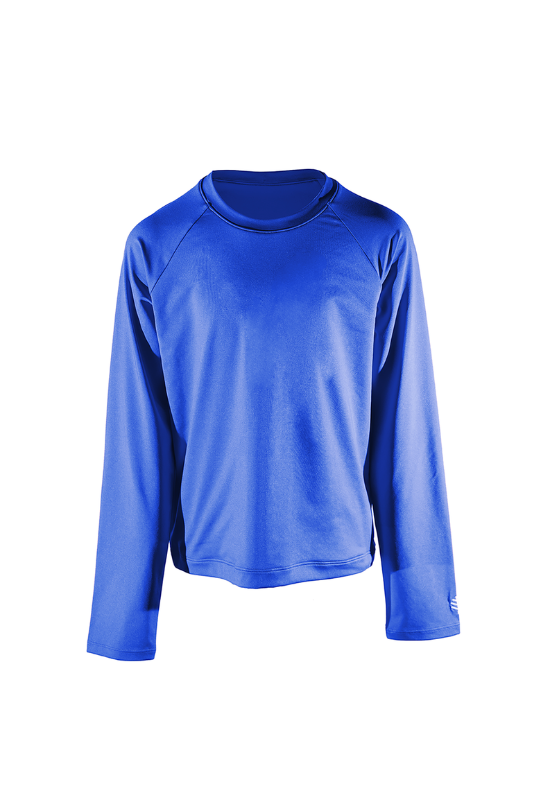 Kid's Coco Plum Sandshark Long Sleeve Surf Shirt, UPF 50+ Sun Protection, Alternate, color, Navy