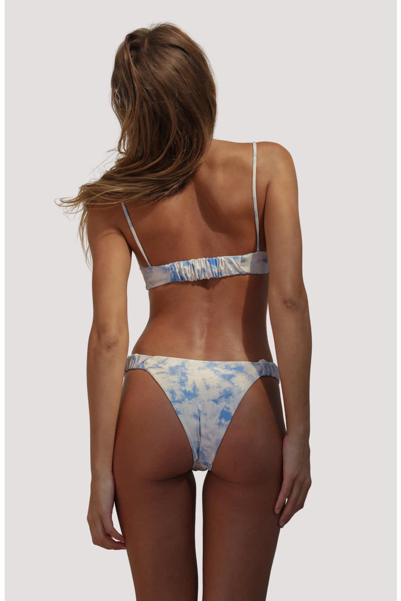 Selma Bandeau Bikini Top, Alternate, color, SKY DREAM