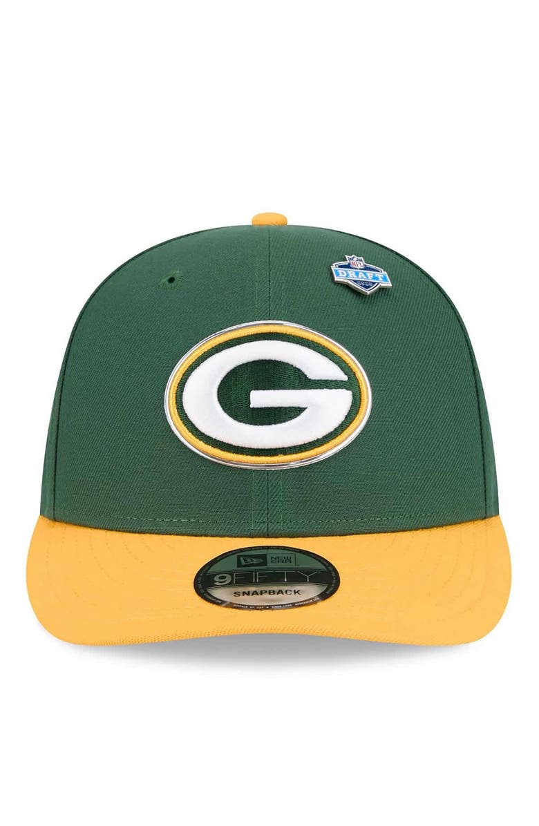 New Era Men's New Era  Green/Gold Green Bay Packers 2026 NFL Draft On Stage Pre-Curved 9FIFTY Snapback Hat, Alternate, color, Green